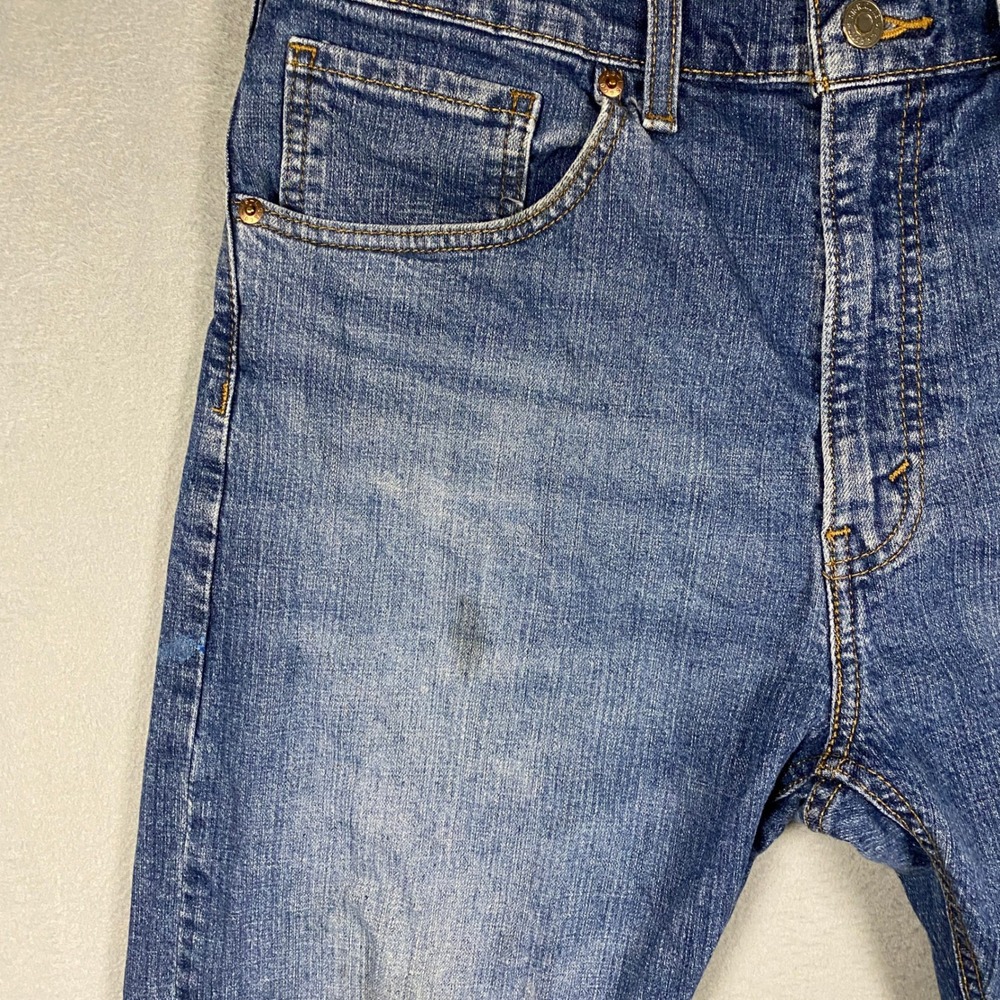 Signature by Levi Strauss Bootcut Jeans Mens 34x30 Blue Medium Wash Stretch - Picture 7 of 8